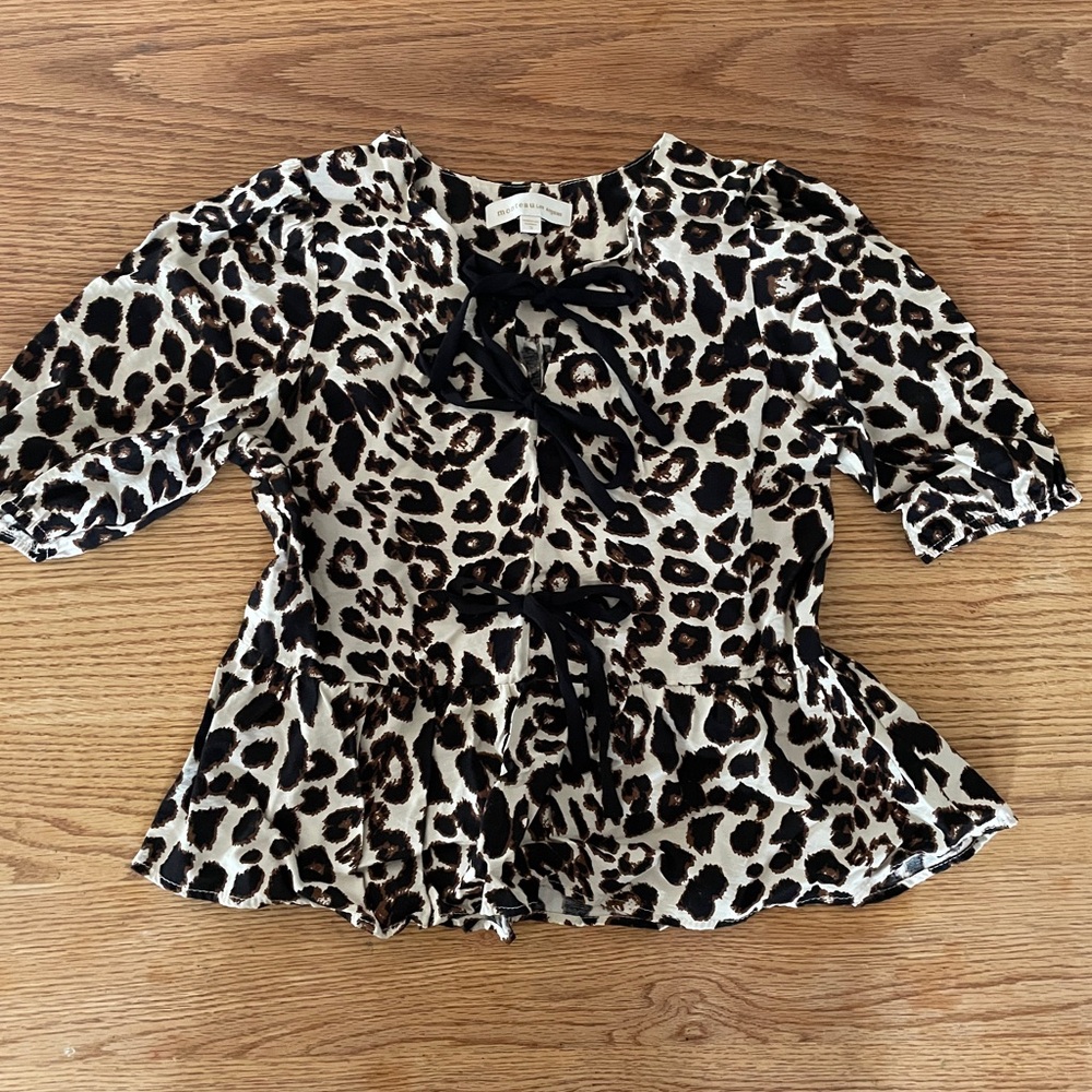 Leopard Print Peplum Top